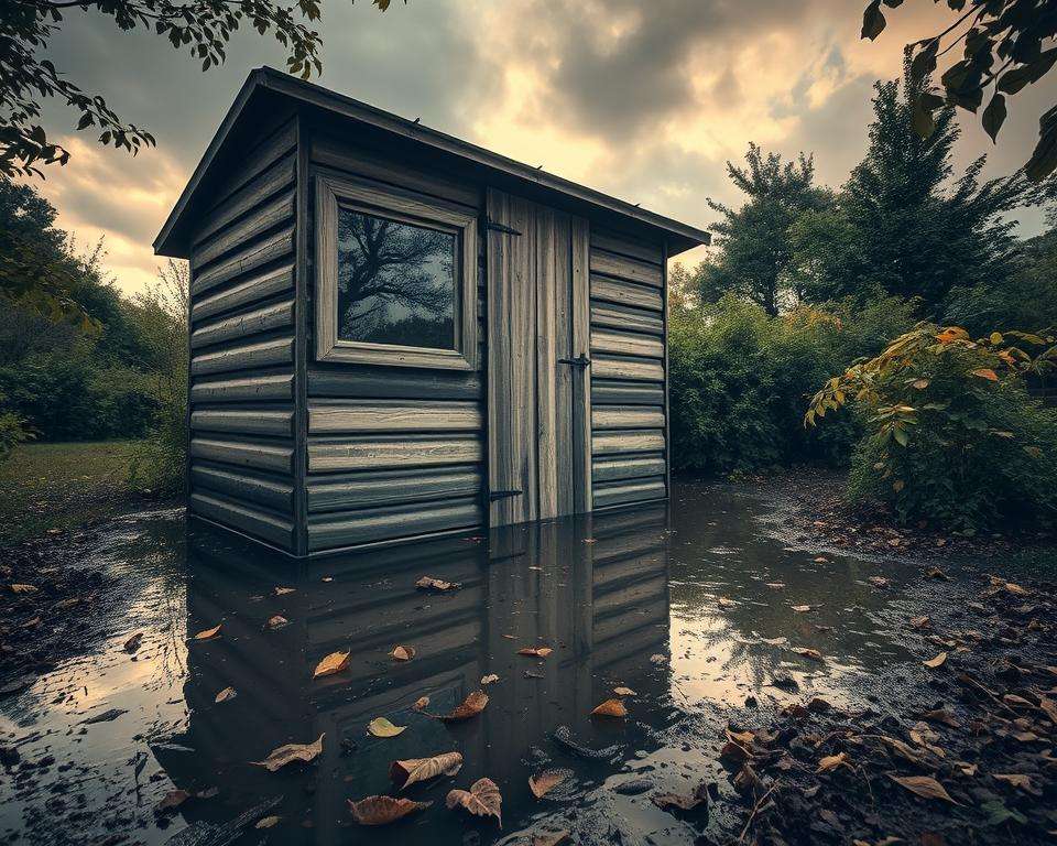 überschwemmung gartenhaus