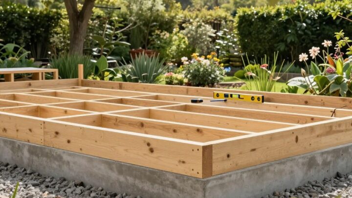 Unterkonstruktion für Gartenhaus