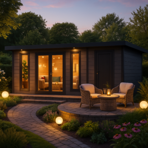 6x3m WPC Gartenhaus Modell Panorama 2-Raum| Rabatt: 26%